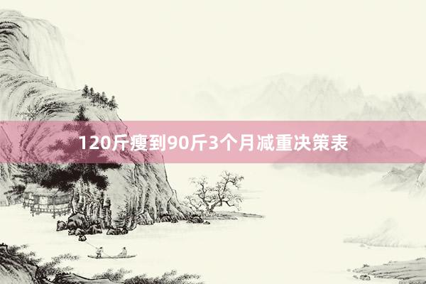 120斤瘦到90斤3个月减重决策表